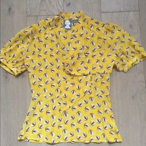 Anthropology Silk Blouse / Girls from Savoy